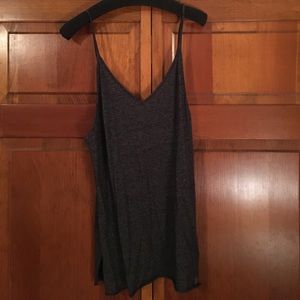 Double V neck cotton tank top