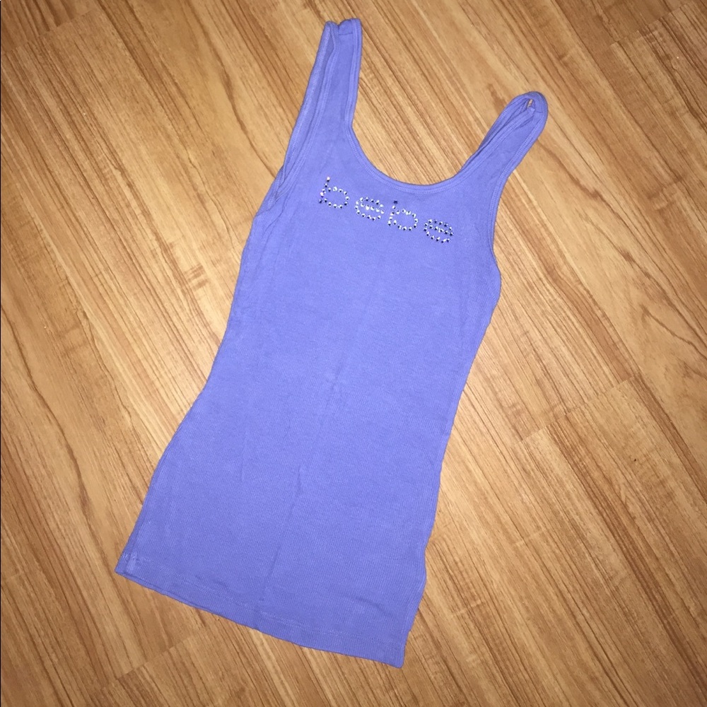 BEBE Rhinestone Tank