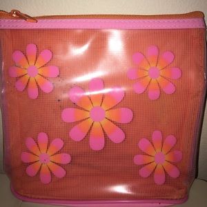Clinique Clear Flower Power Cosmetic Beauty Bag
