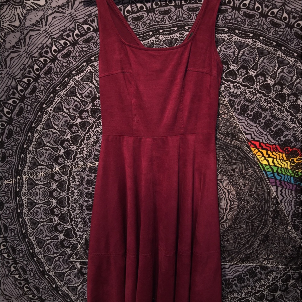 Red skater dress
