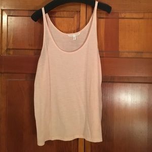 Coral cotton scoop neck tank top