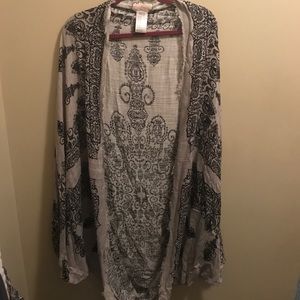 Free people raw edge kimono