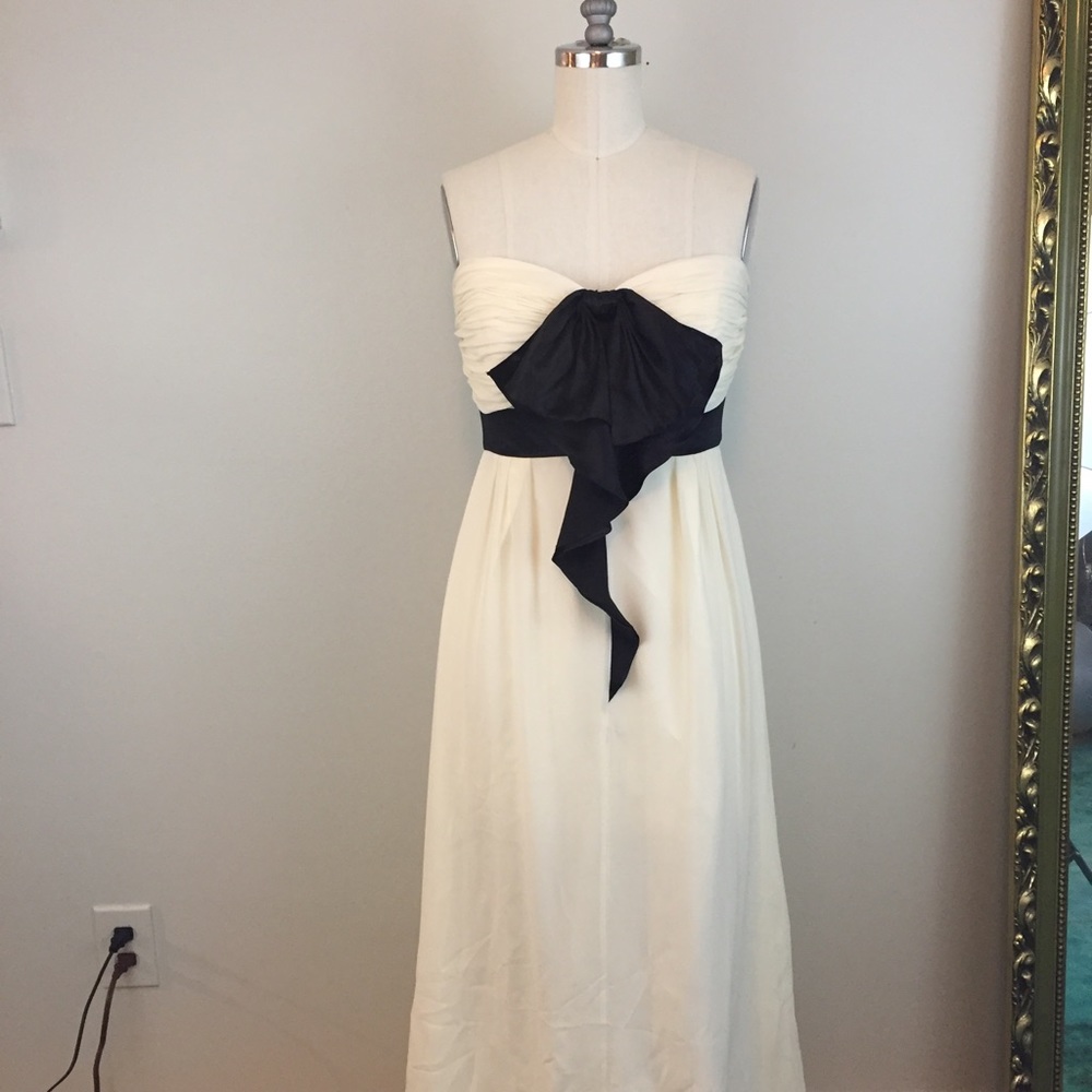 FINAL PRICE! TED BAKER Balfo Cream Silk Dress/Gown - Picture 2 of 6