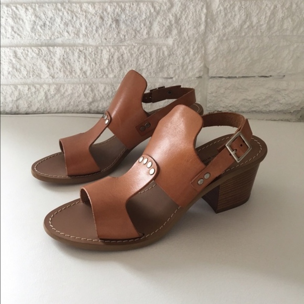 Barbara Barbieri brown studde stack heel sandals