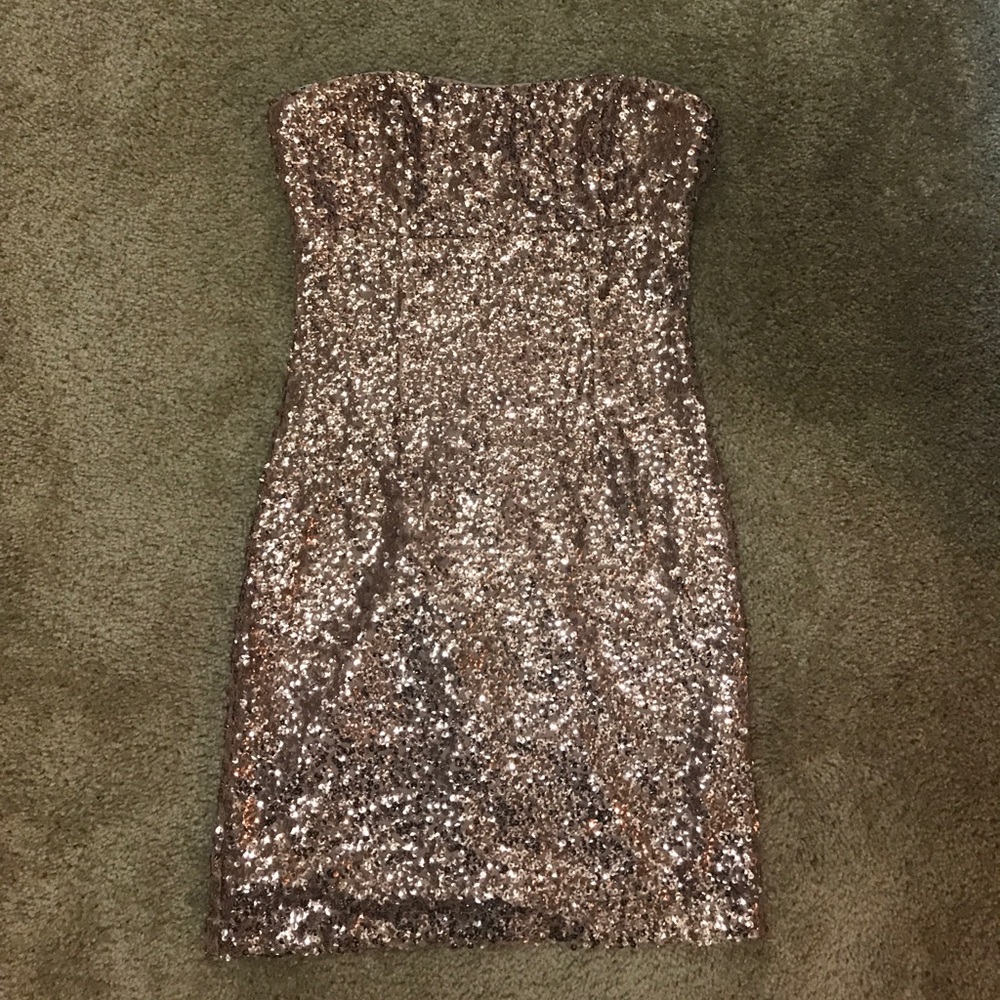 Forever 21 gold bodycon dress