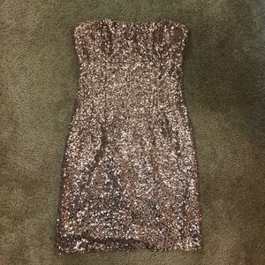 Forever 21 gold bodycon dress