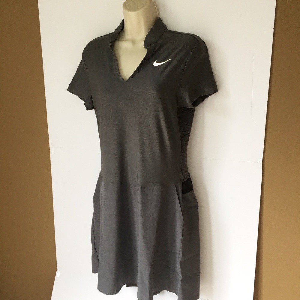Grey Nike Dri Fit High Low Golf Dress
