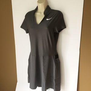 Grey Nike Dri Fit High Low Golf Dress