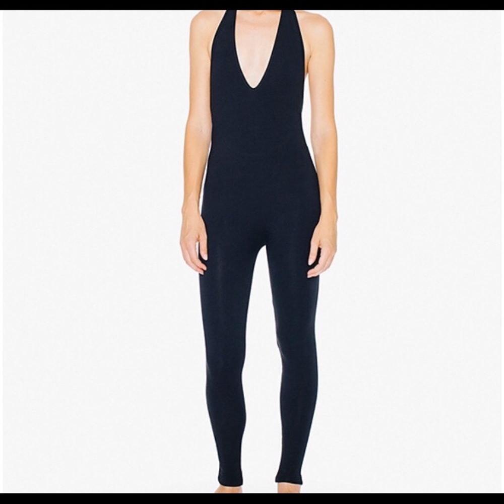 Black halter unitard