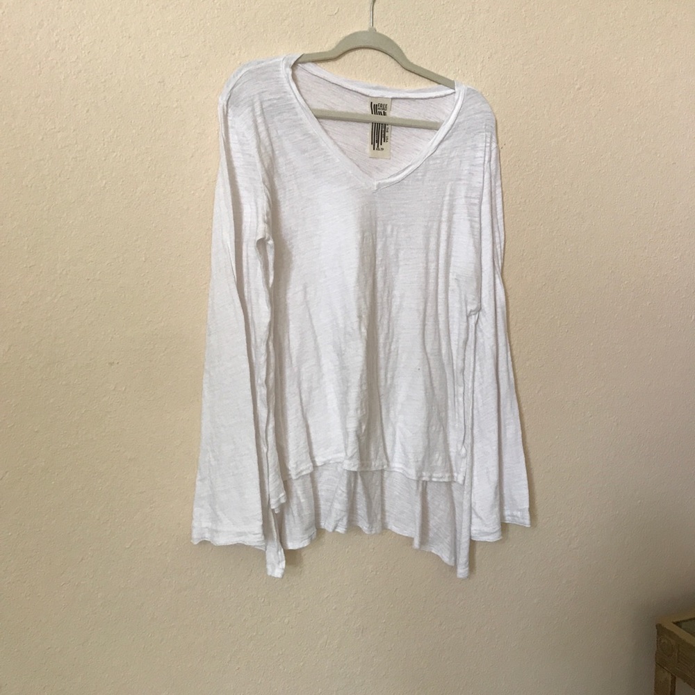 Free People long sleeve white shirt