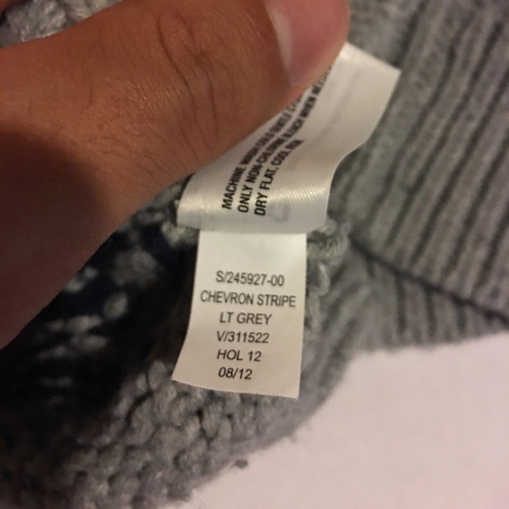 Gap Gray & Blue V-neck Long Sleeve Sweater M - Picture 6 of 6