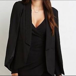 Black cape blazer