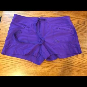 Size 12 Athleta grape swim shorts