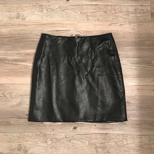 Black Leather Mini Skirt