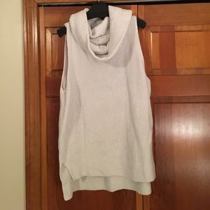 Lou & Grey white cowl neck tank sweater