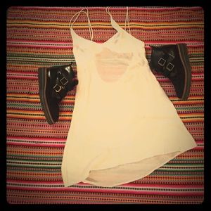 Little white, low-back dress!