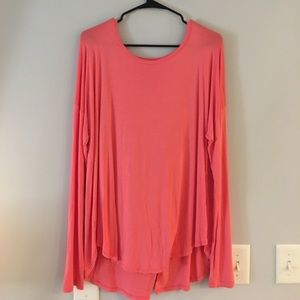 Coral cut out ls top