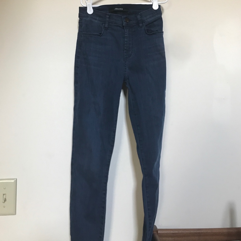 J Brand High Rise Skinny cool blue color