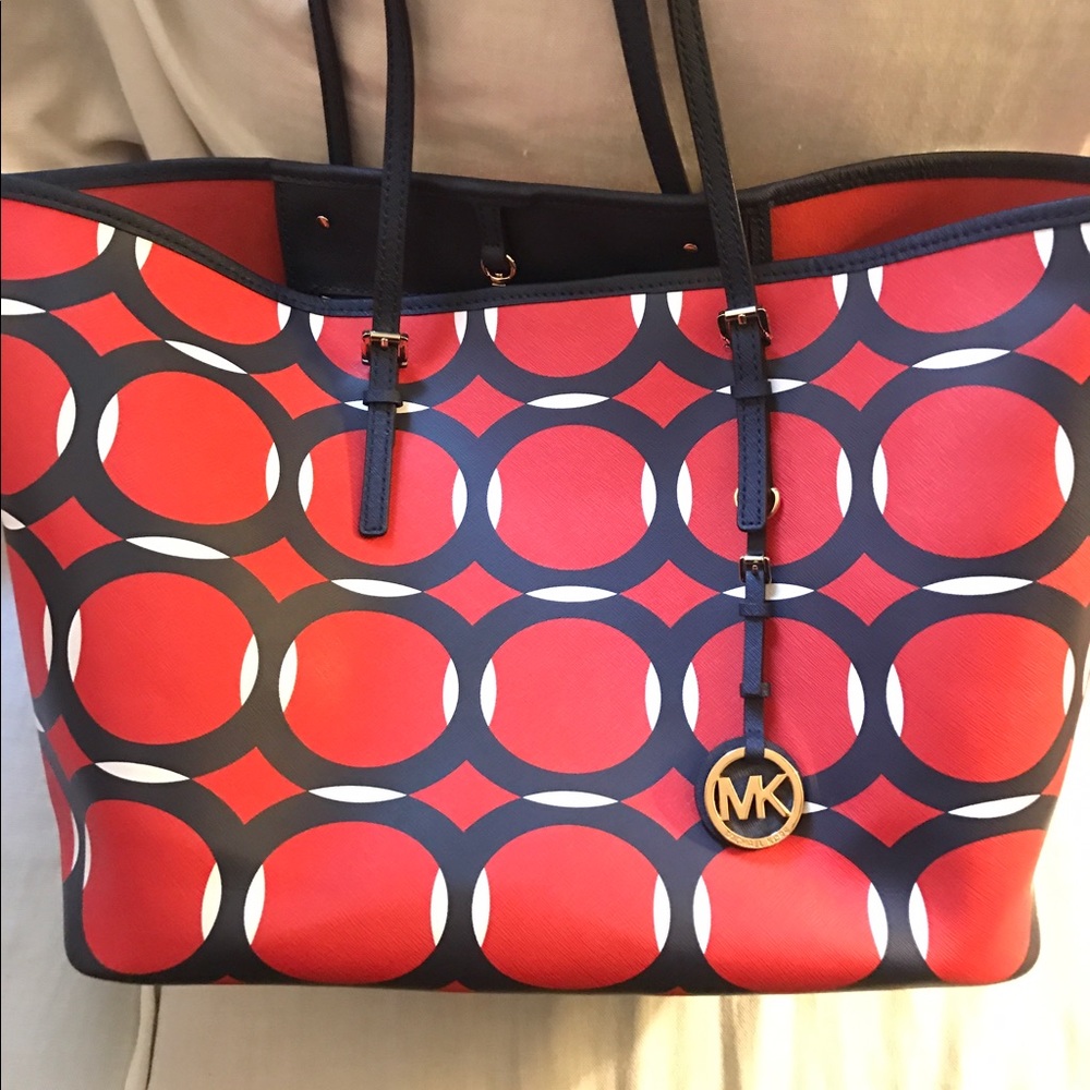 Authentic Michael Kors large jet set deco tote