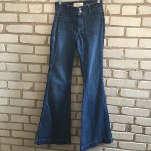 High rise wide leg jeans