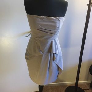 Bcbg tan structured dress