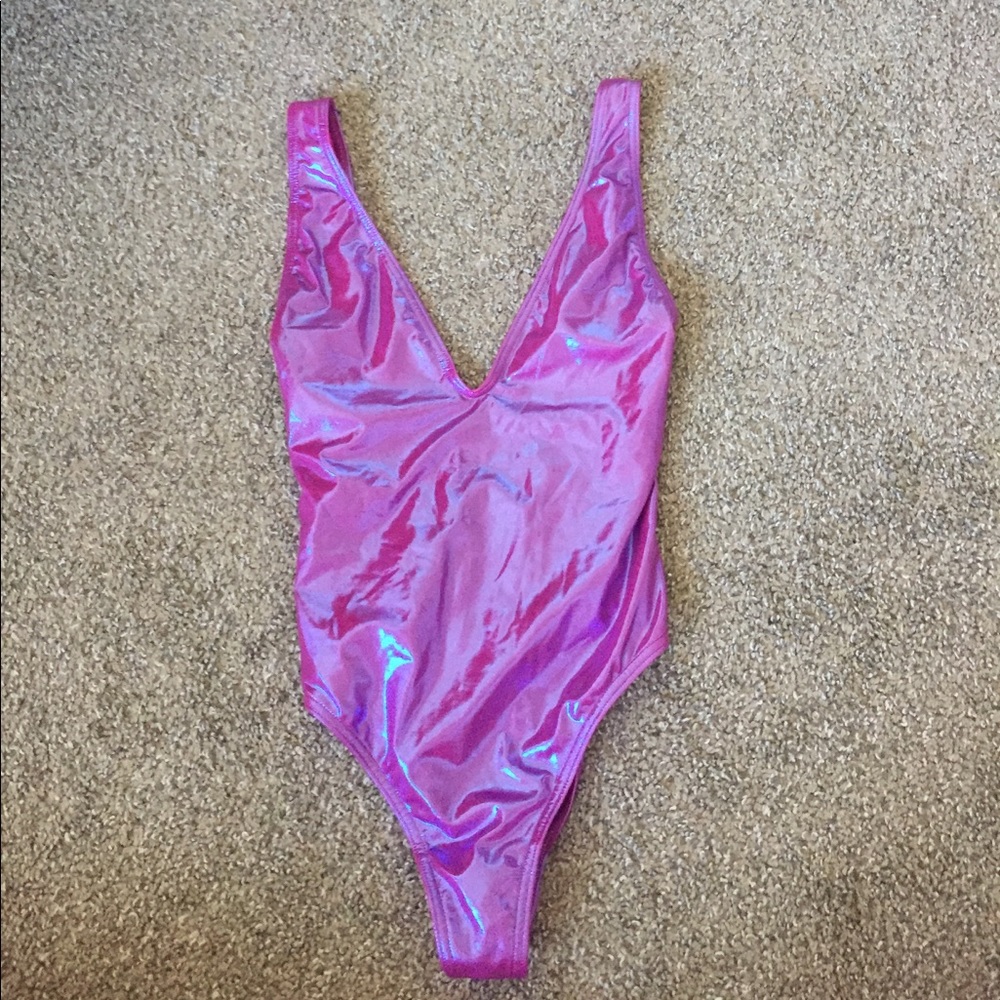 Purple metallic one piece