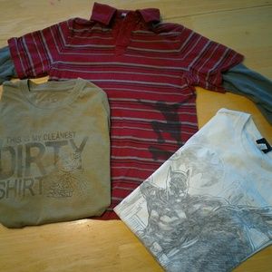 Lot of 3 Boys T Shirts XL Mens Small