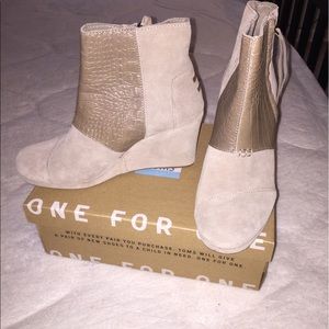 TOMS suede booties