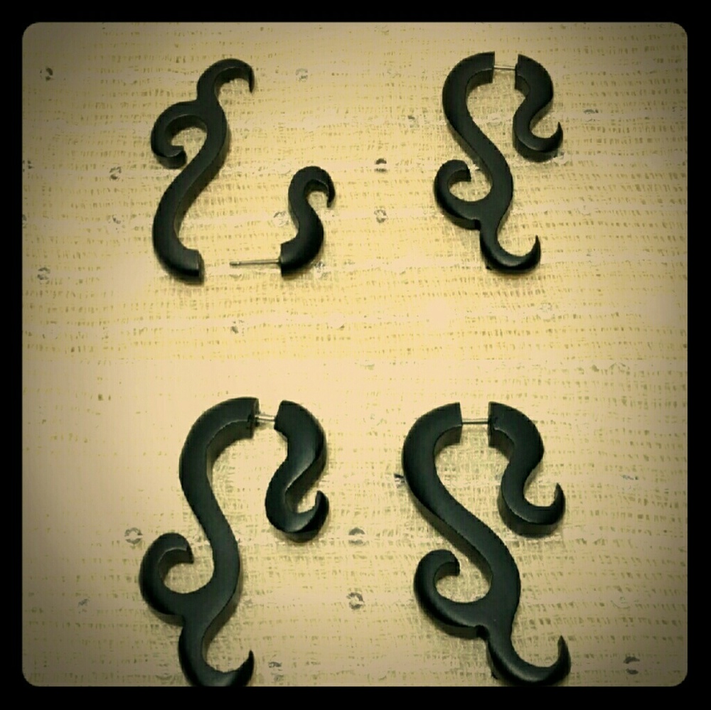 NWOT Gorgeous Tribal Faux Gauge Earrings