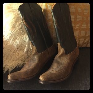 Never Worn! Two-Tone Genuine Leather Cowboy Boots