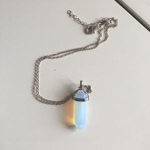 Blue and White Crystal Necklace