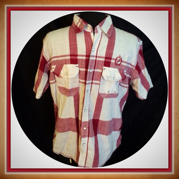 SMOG'X Classical Clothing Co Red & White Snap Down - Picture 1 of 7