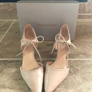 Nude Franco Sarto pumps with ties