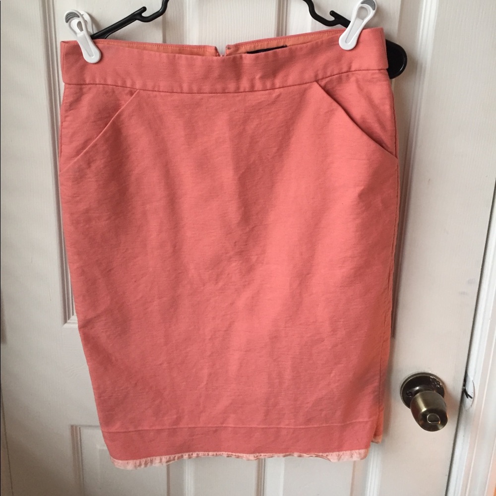 Coral Pencil Skirt J Crew