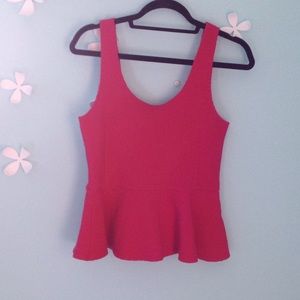 Pink peplum top Pink peplum top