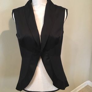 Long line black vest
