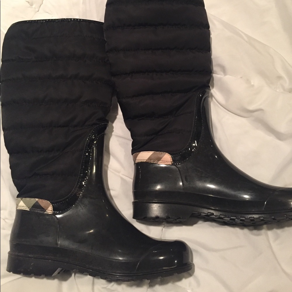 Burberry rain boots