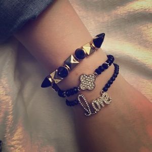 Love bracelet stack