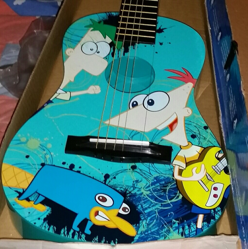 Brand new phenious & Ferb guitar