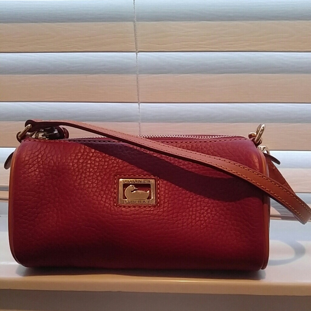 Dooney & Bourke red mini barrel bag