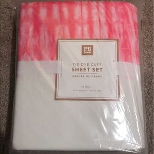 Pbteen Tie Dye Cuff Sheet Set Twin XL