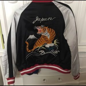 TOPSHOP Reversible Japan bomber jacket