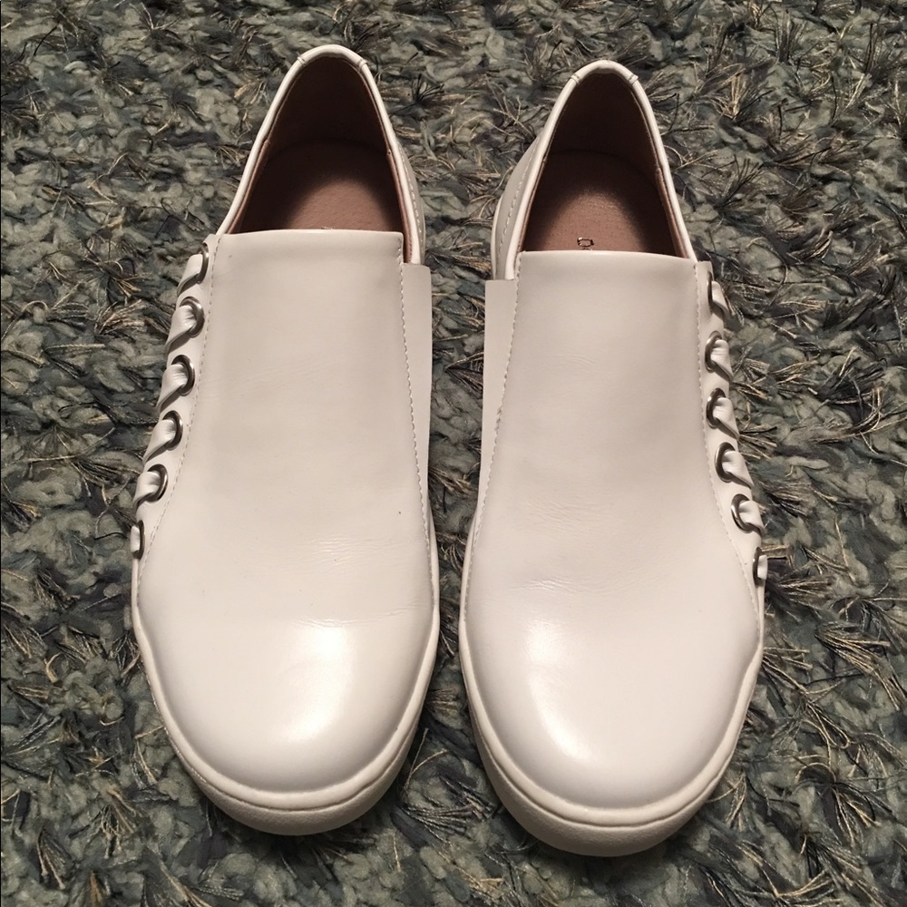 White Slip-On Sneakers