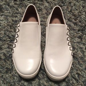 White Slip-On Sneakers