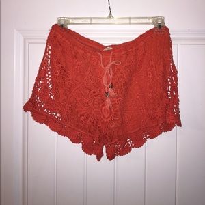 Orange Tassel Shorts