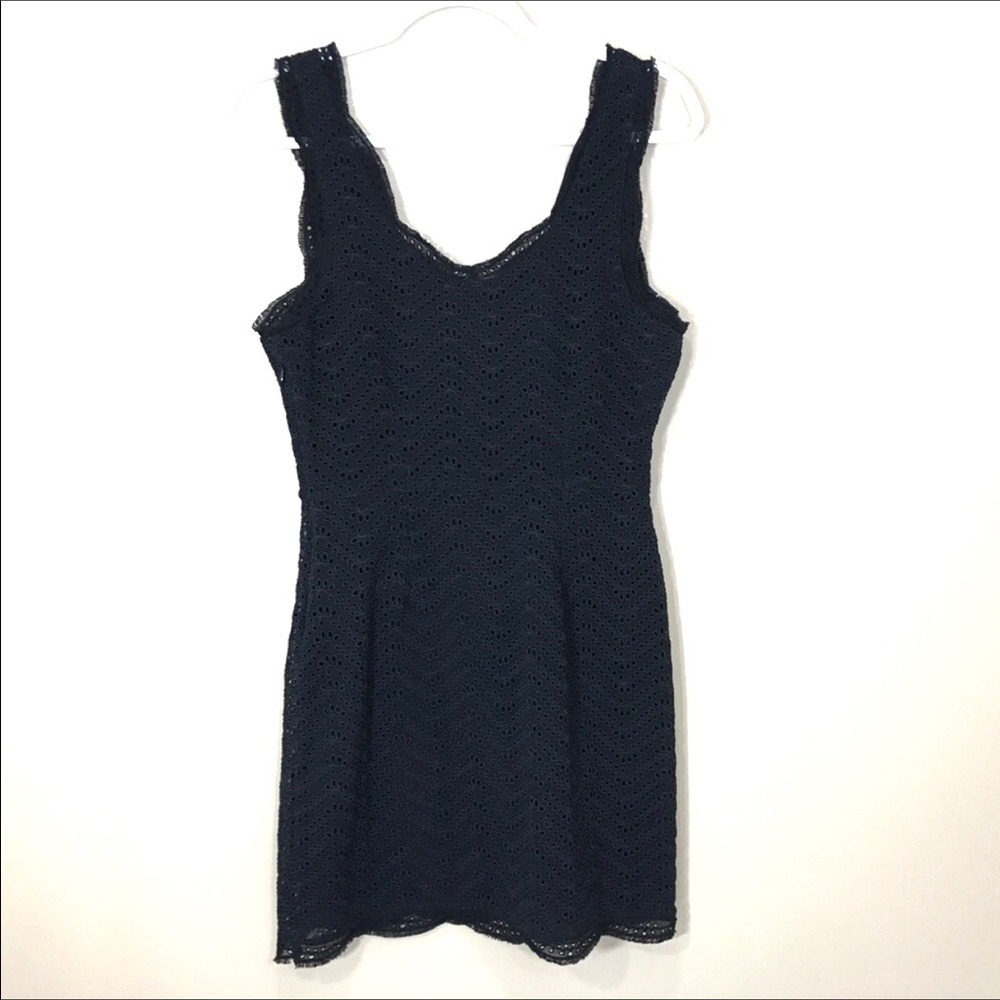 Joie caviar black RORI B eyelet sheath dress - Picture 5 of 6