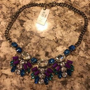 J.Crew multi colored crystal necklace