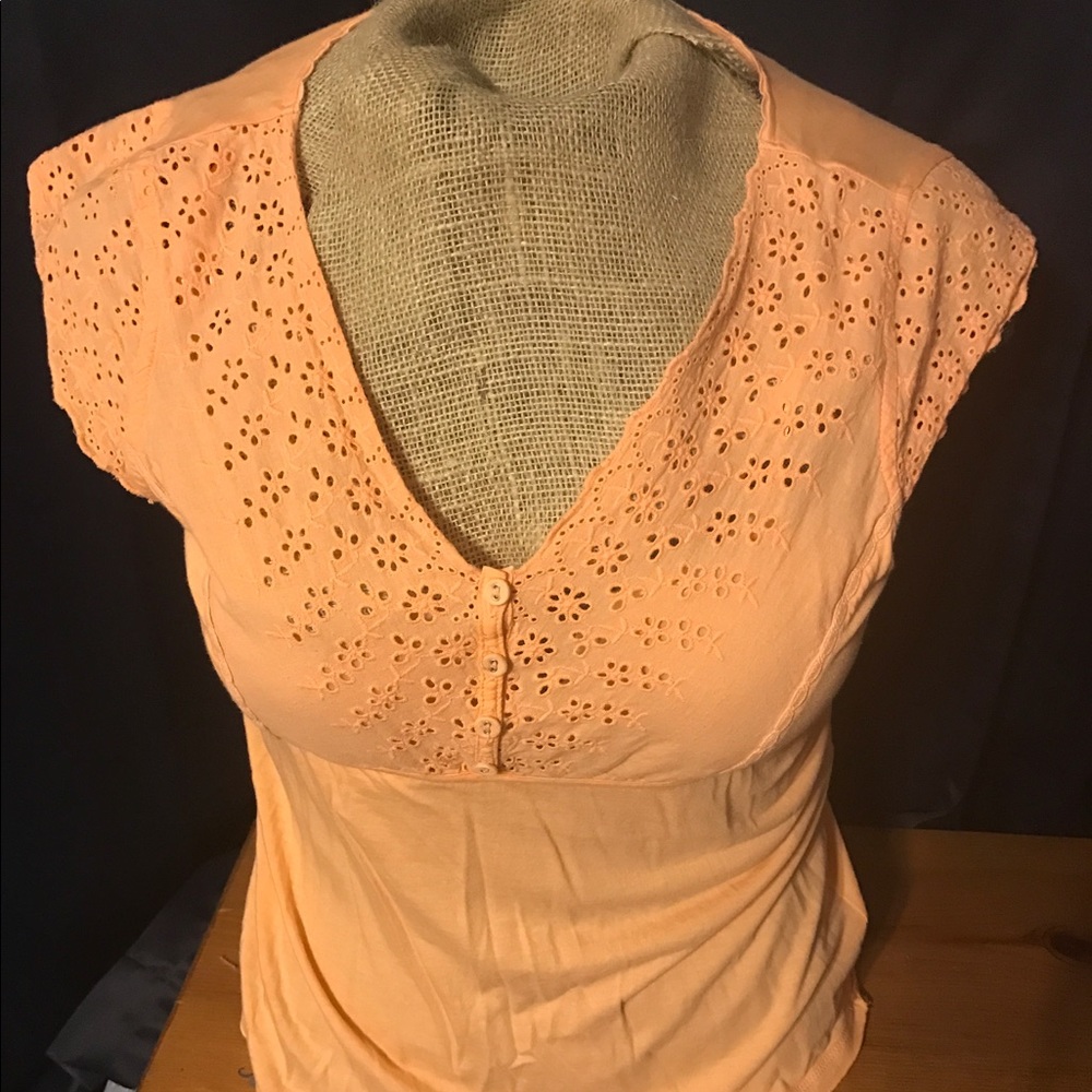 Elle peach cotton top large