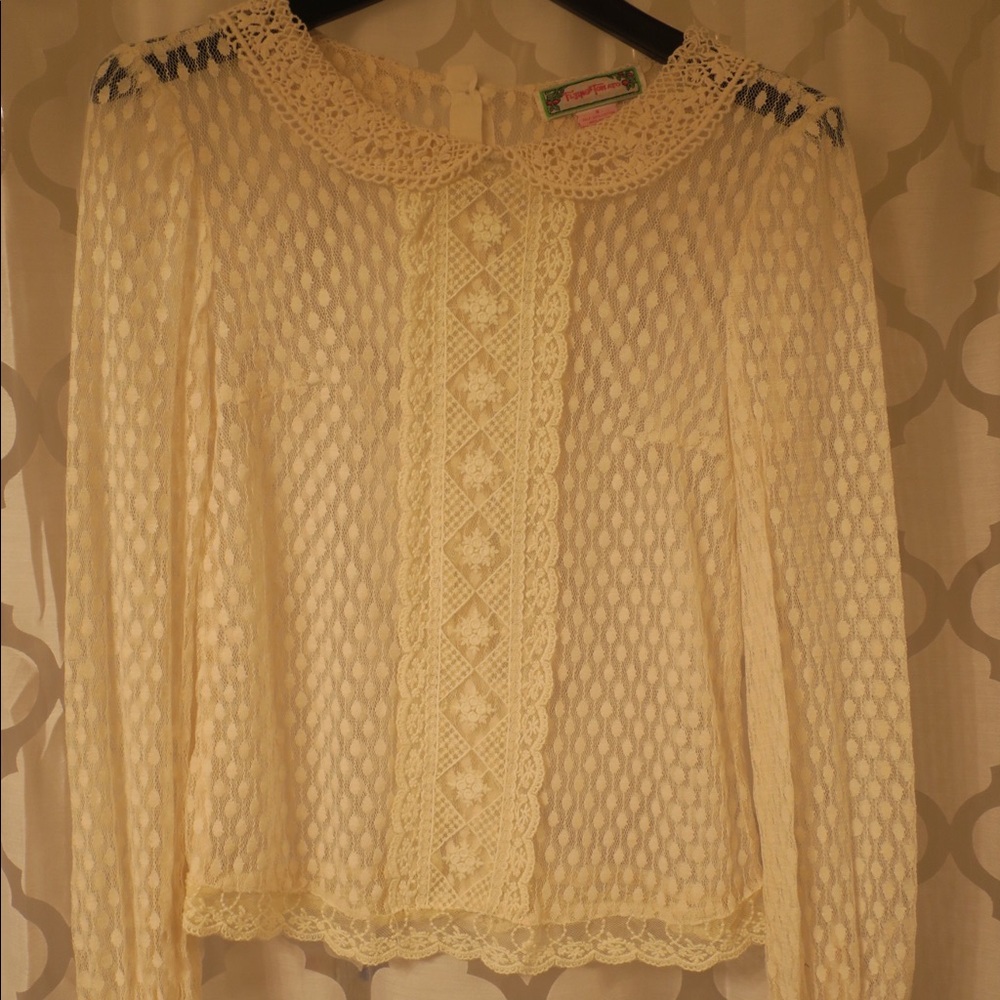 Lace Cream Top