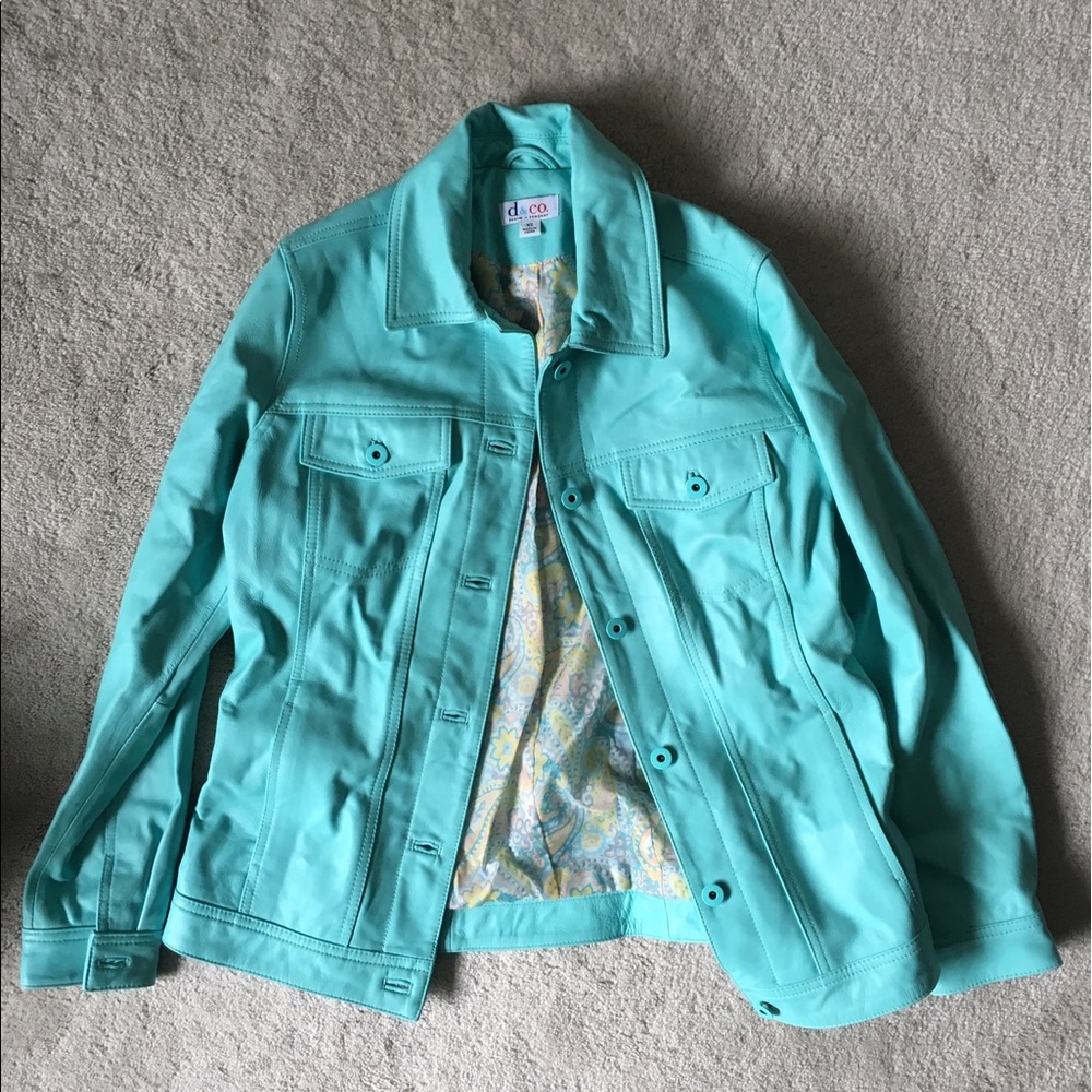 Denim and company leather coat